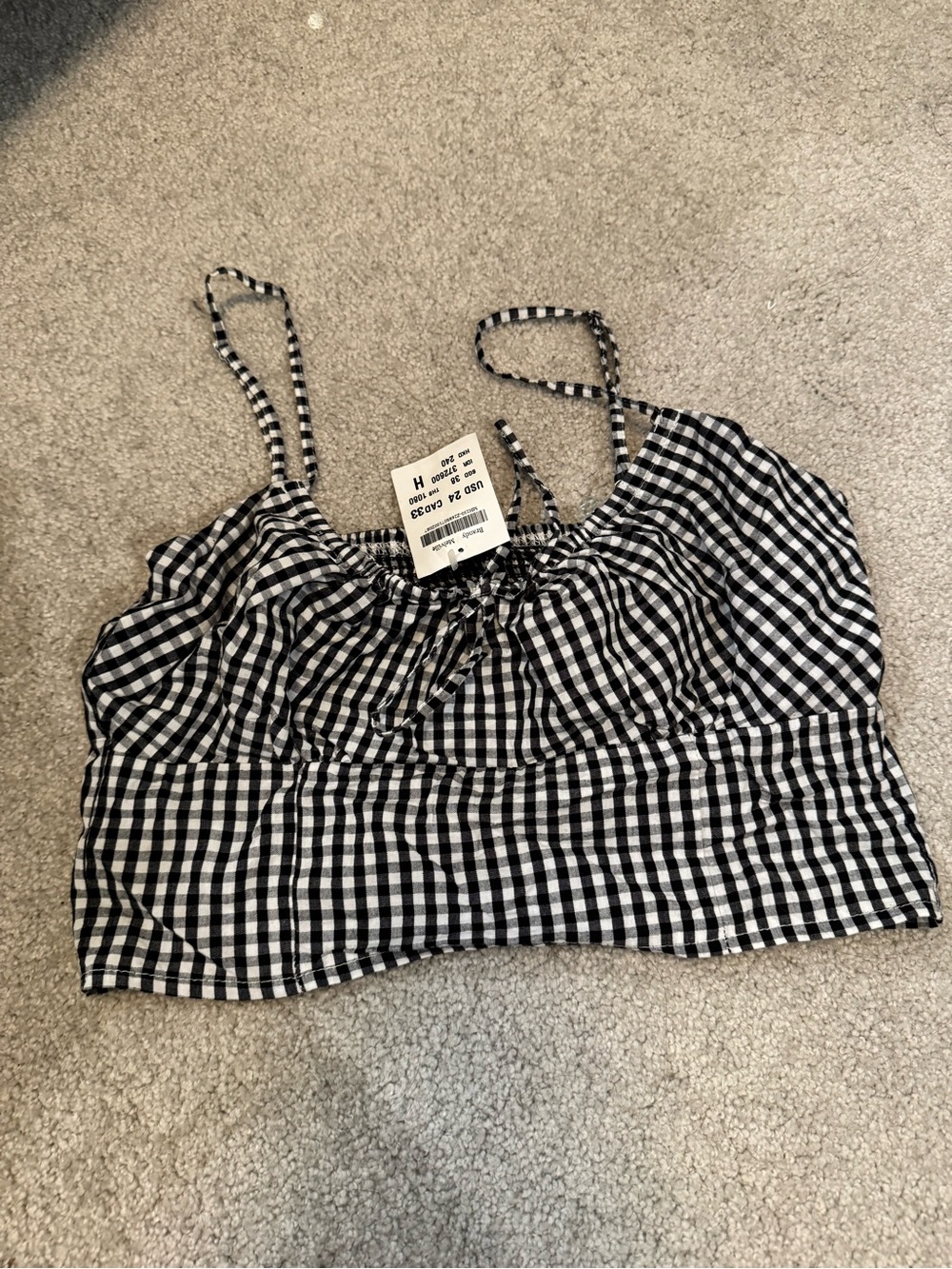 NWT Brandy gingham tank